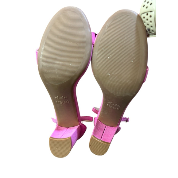 Ankis Pink Block Heel Sandals Size 11 - Picture 4 of 8